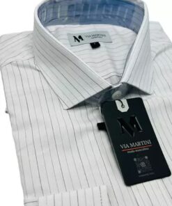 Camisa Work - Listra Fio Preto&Cinza