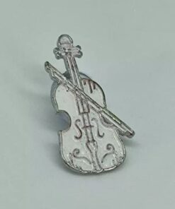 Broche Pin Violino Branco com Arco