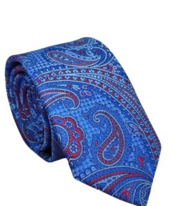 Gravata Slim Kashmir Azul