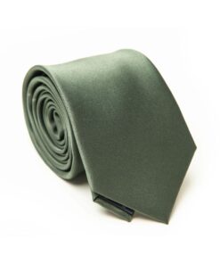 Gravata Tradicional Lisa Verde Militar